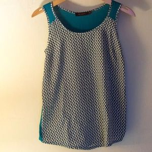 THE LIMITED geometric print top